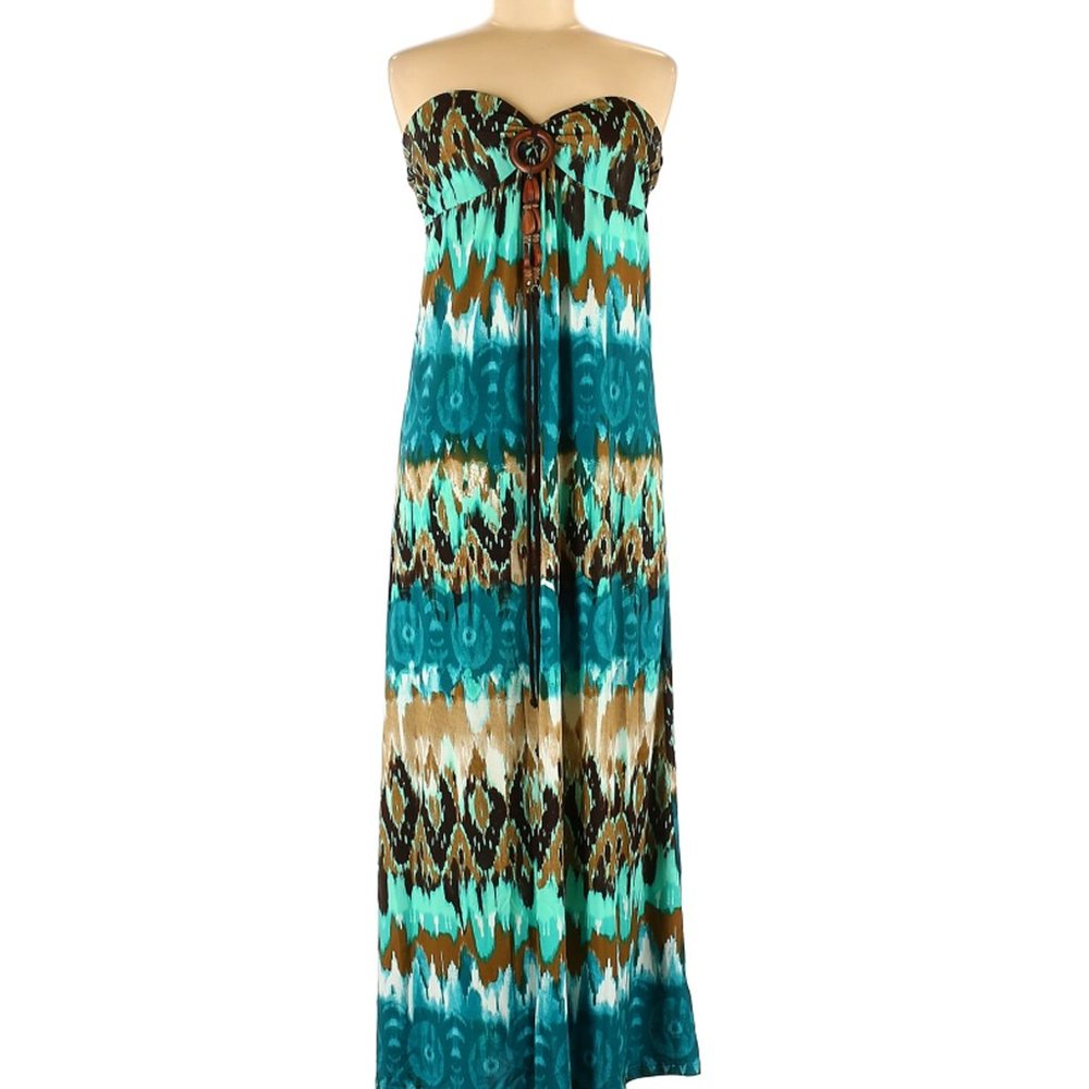 KIWI STRAPLESS BOHEMIAN STYLE DRESS SIZE MEDIUM